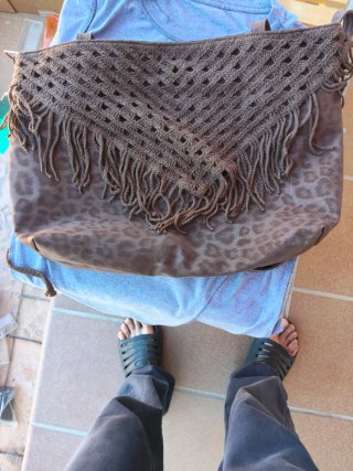 Bolso de cuero estilo bohemio