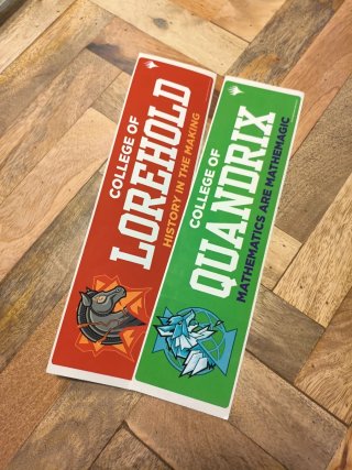 Pegatinas de Lorehold y Quandrix (MTG)