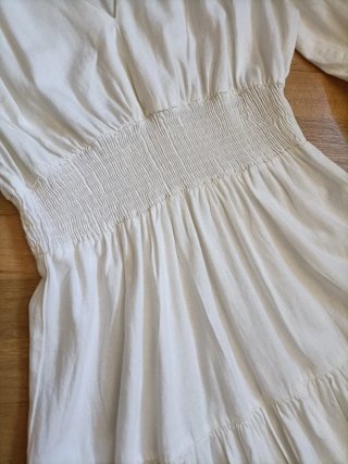 Vestido Zara Blanco Manga Larga