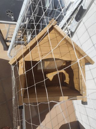 Caseta Perro Pequeño/Mediano Madera Marrón