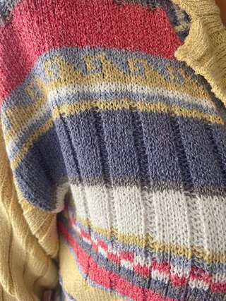 Chaqueta tejida multicolor