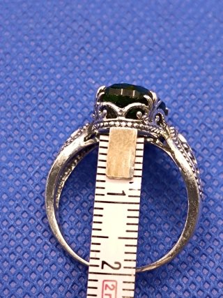 Anillo Estilo Bohemio Peridoto Verde Plata Ley 925
