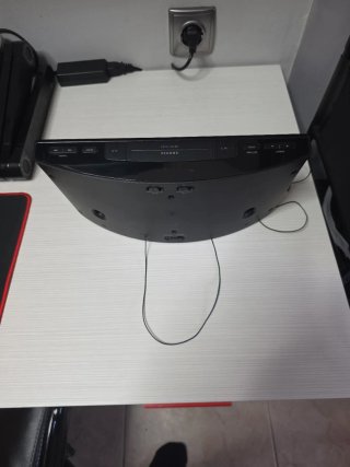 Philips Altavoz Cargador Despertador Radio Negro