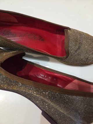 Zapatos Niñas al salon Marrones y Dorados
