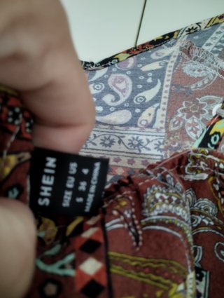 Vestido Patchwork Boho Chic Shein Talla Única