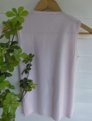 Liquidación de verano: Top rosa bebé canalé