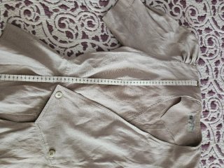 Traje Chaqueta Vintage Mujer Años 90 Beige lino