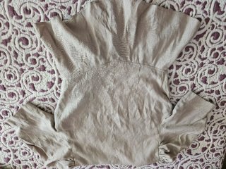 Traje Chaqueta Vintage Mujer Años 90 Beige lino
