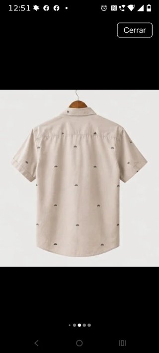 Camisa Beige Unisex Talla XL