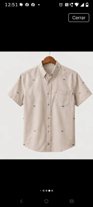 Camisa Beige Unisex Talla XL