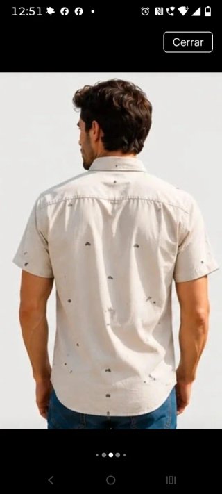 Camisa Beige Unisex Talla XL