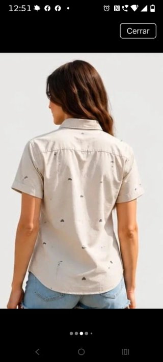 Camisa Beige Unisex Talla XL