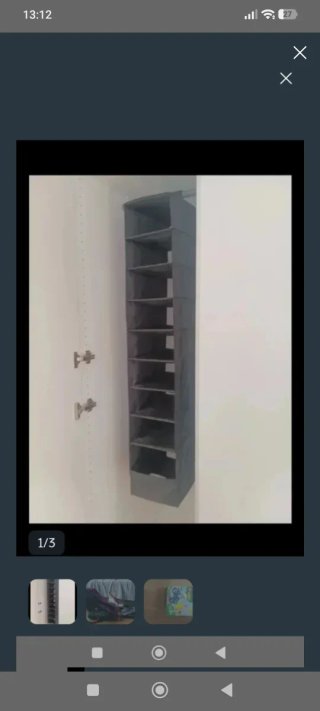 Organizador de tela Ikea gris