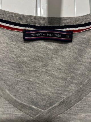 Camiseta Tommy Hilfiger Gris XL Mujer