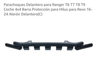 Parachoques Ford Ranger Negro Metal