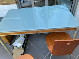 Mesa cocina cristal extensible