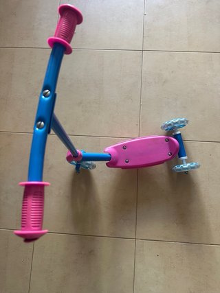 Patín 3 Ruedas Niña Rosa y Azul