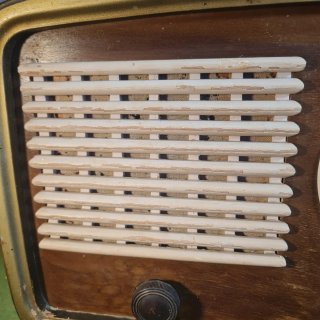 Radio Ondina Válvulas Vintage Marrón y Dorado