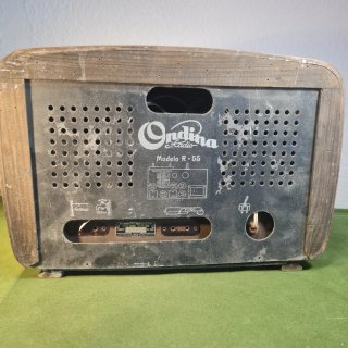 Radio Ondina Válvulas Vintage Marrón y Dorado
