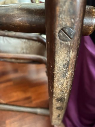 Mecedora antigua madera curvada