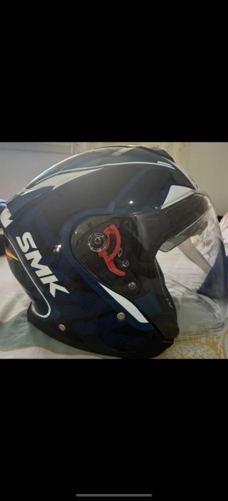 Casco SMK Moto Scooter Casi Nuevo