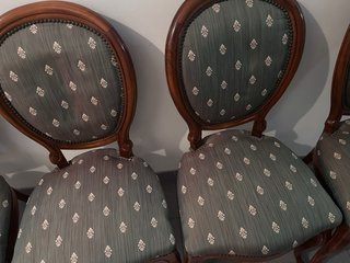 6 Sillas de Comedor Tapizadas Madera