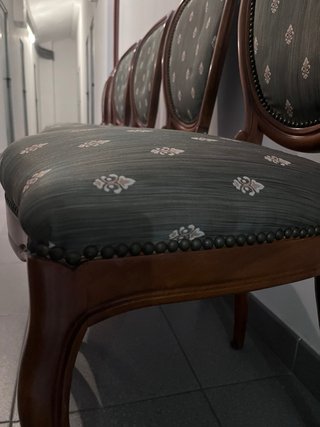 6 Sillas de Comedor Tapizadas Madera