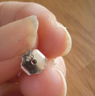 Orecchini pendenti in argento con perla