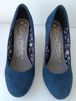 Zapatos Mustang Antelina Azul T.38