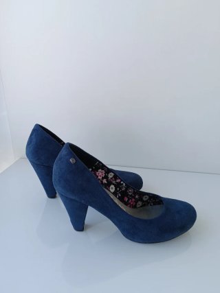 Zapatos Mustang Antelina Azul T.38