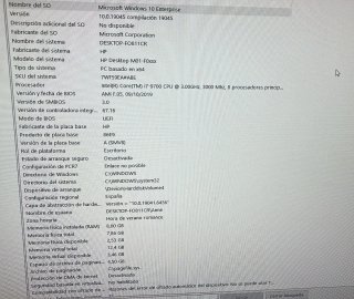 PC HP Core i7 + Monitor, Teclado y Webcam
