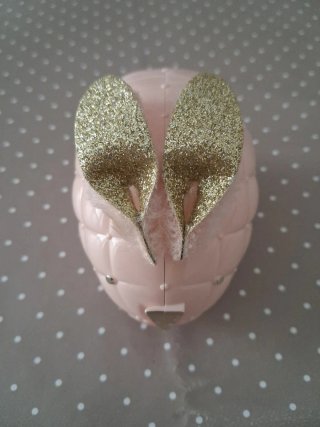 Estuche maquillaje rosa y dorado