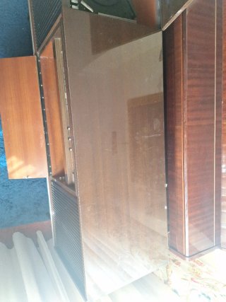 Mobile Vintage Radio con Giradischi in Legno