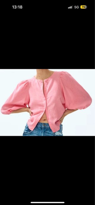 Camisa H&M rosa botones
