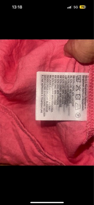 Camisa H&M rosa botones