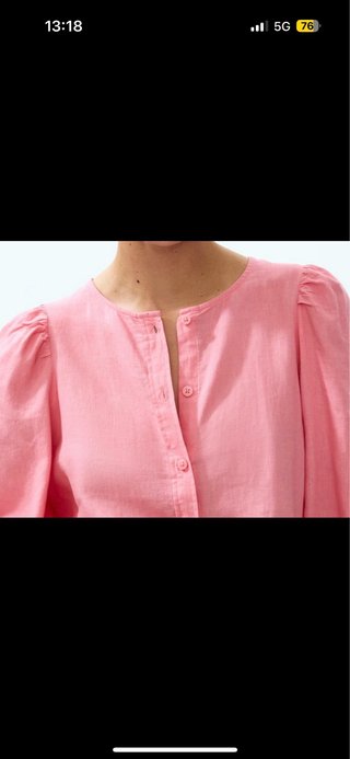 Camisa H&M rosa botones