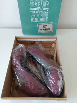 Zapatos Mustang Antelina Burdeos Talla 38
