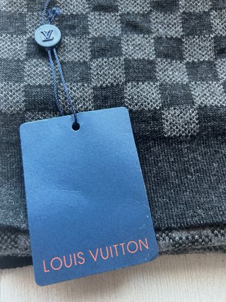 Bufanda Louis Vuitton Gris y Negro