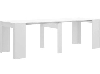 Mesa extensible blanca de madera