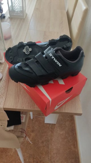 Zapatillas Ciclismo Btwin Negras