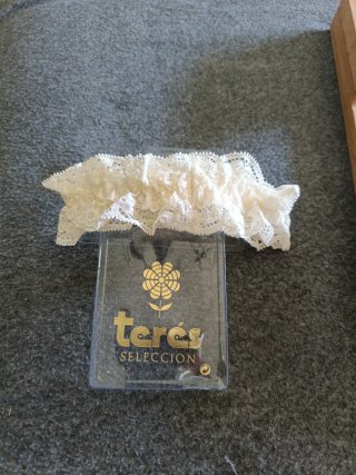 Liga de Novia Teres Encaje Blanco