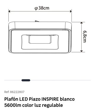 Lámpara Plafón LED Inspire Blanco Leroy Merlin
