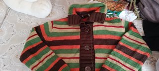 Chaqueta de punto a rayas Talla M
