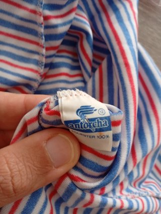 Braga bikini+bañador rayas rojas
