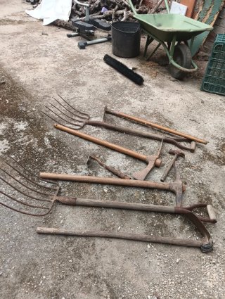 Herramientas de trabajo antiguas