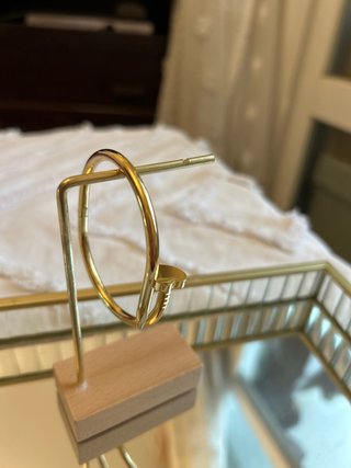 Pulsera Clavo Corazón Acero Dorado