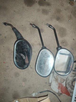 Espejos Retrovisores Scooter Negro/Plata