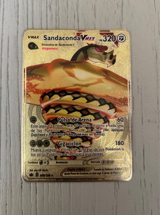 Carta Pokémon Sandaconda VMAX Gigamax Dorada