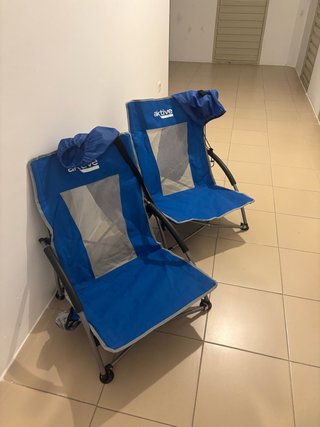 2 Sillas de Playa Aktive Azules