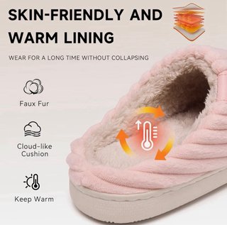 Zapatillas de casa invierno mujer rosas